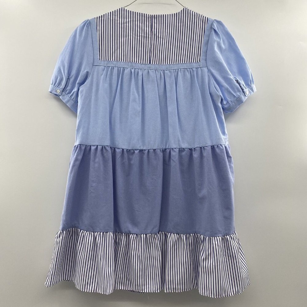 Pomander Place Tuckernuck Women's Quinn Dress Tier Mini Swing in Serenity Blue L - Picture 8 of 8